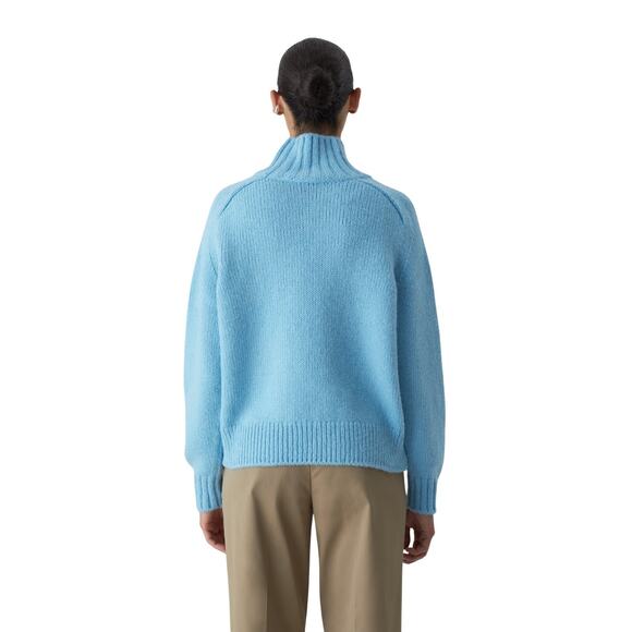 CLOSED Wool Blend Turtleneck Sweater Light Blue Long Sleeve Knit Women's S - Picture 5 of 14